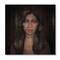 Designart - Portrait of African American Woman IV - Modern Print on Natural Pine Wood